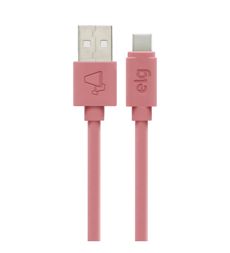 Cable ELG TC15PKMAX USB a USB Tipo-C (1.5 metros) - Rosa