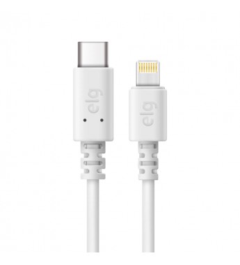 Cable ELG TCL10 USB Tipo-C a Lightning (1 metro) - Blanco