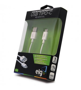 Cable ELG TCUSB Reversible USB a USB Tipo-C (1 metro) - Blanco