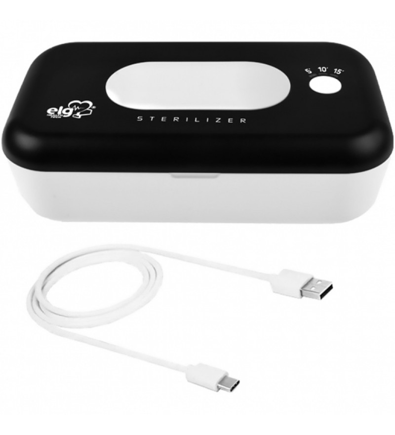 Esterilizador ELG UV Box Pro USB-C - Negro/Blanco