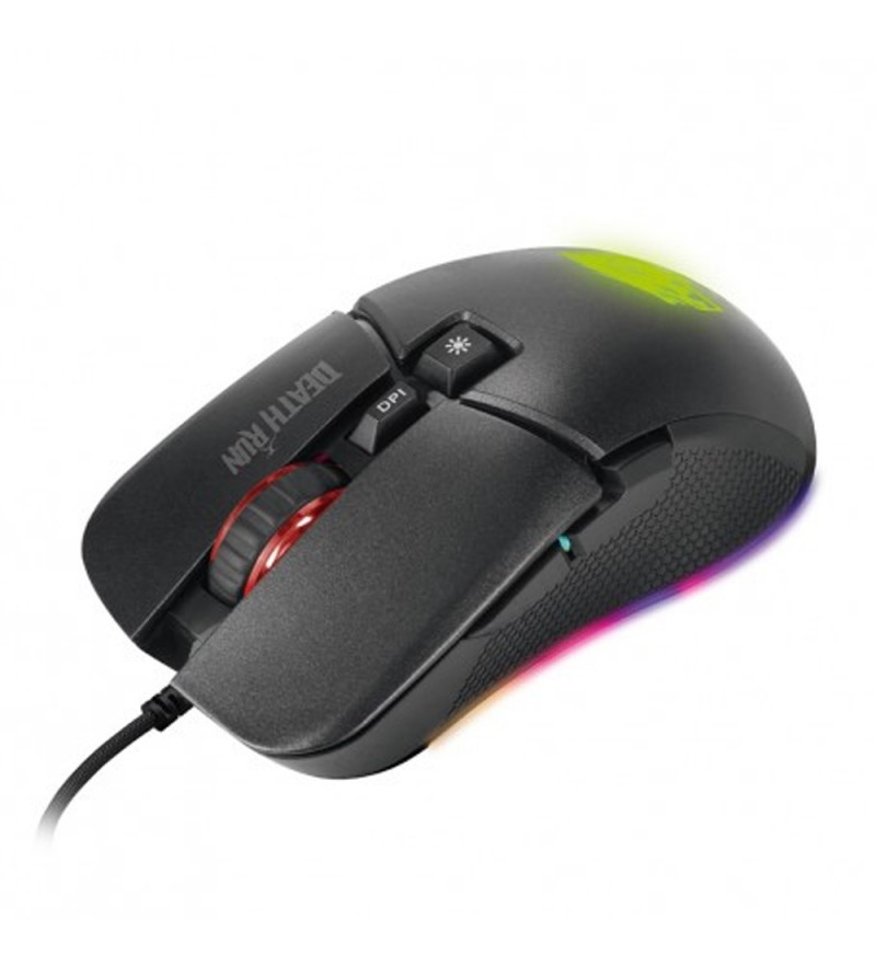 Mouse Gaming Death Run MGDR con 6.400DPI Ajustable/7 Botones/ Iluminación RGB Chroma - Negro