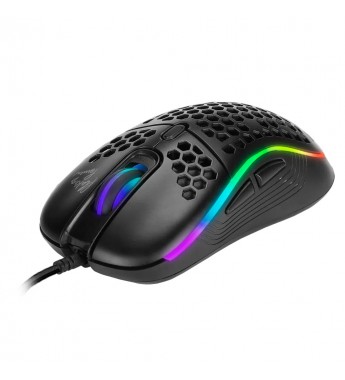 Mouse Gaming ELG Flakes Power Flakes Air FLKM003 con iluminación RGB/7200DPI Ajustable/8 Botones - Negro