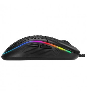 Mouse Gaming ELG Flakes Power Flakes Air FLKM003 con iluminación RGB/7200DPI Ajustable/8 Botones - Negro