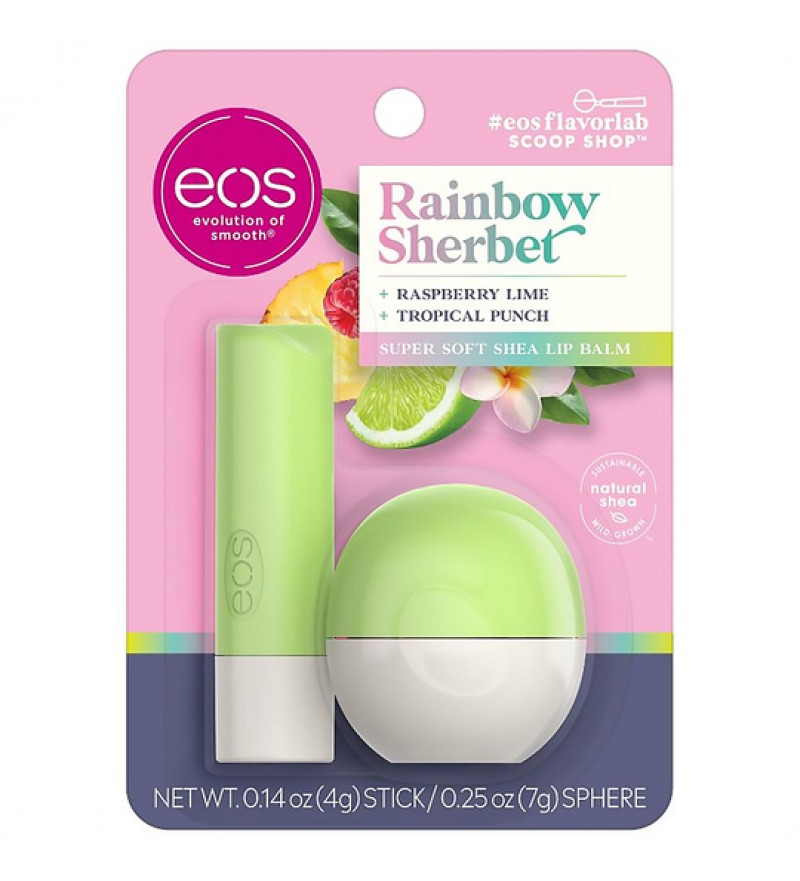 Protector Labial EOS Lip Balm Stick + Lip Balm Sphere Rainbow Sherbet 4/7g (2 Unidades)