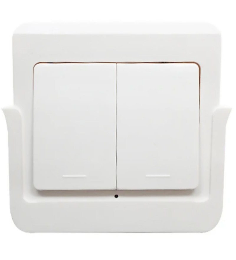 Interruptor de Pared Smart Eachen V2-2C 433MHZ RF8600012-WT Wi-Fi/2 Botones - Blanco