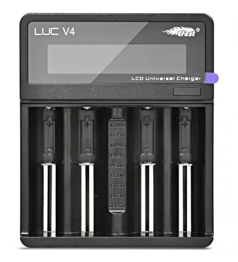 Cargador de Baterías Efest LUC V4 con Pantalla LCD - Negro