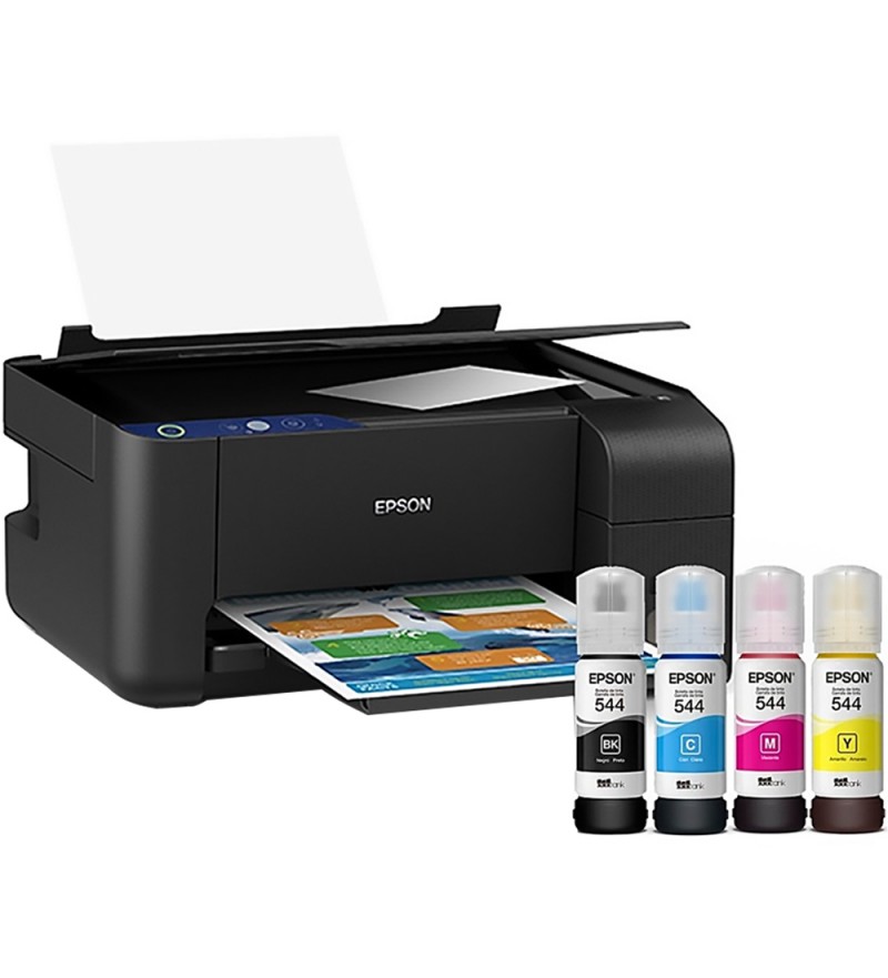 Impresora Multifuncional Epson EcoTank L3210 3 en 1/Bivolt - Negro
