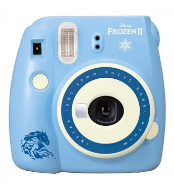 Cámara Instantánea Fujifilm Instax Mini 9 con Flash a Pila - Frozen II - Celeste