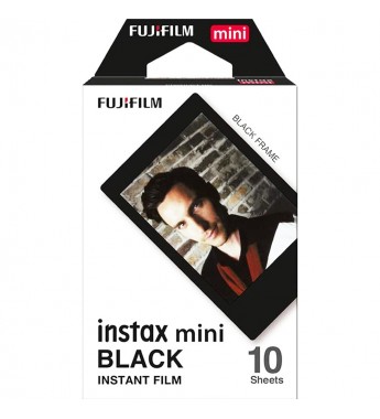 Película Fujifilm Instax Mini Black de 8.6x5.4cm (10 unidades)