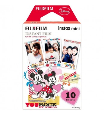 Película Fujifilm Instax Mini Mickey & Friends de 8.6x5.4cm (10 unidades)