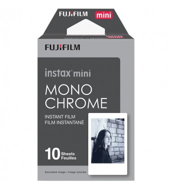 Película Fujifilm Instax Mini Mono Chrome de 8.6x5.4cm (10 unidades)