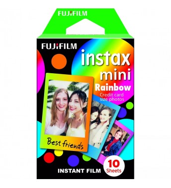 Película Fujifilm Instax Mini Rainbow Arco Iris de 8.6x5.4cm (10 unidades)