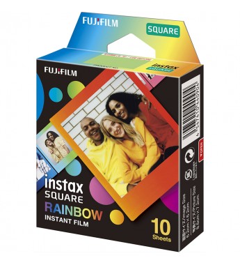 Película Fujifilm Instax SQUARE Rainbow de 8.6x7.2cm (10 unidades)