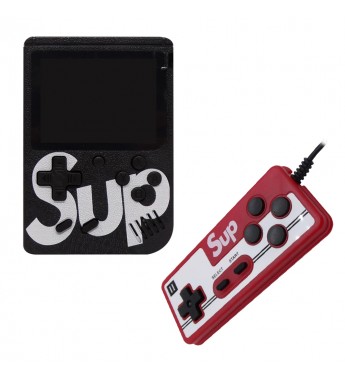 Consola Sup Game Box Plus con 400 Juegos/A.V + Control Remoto - Negro/Rojo
