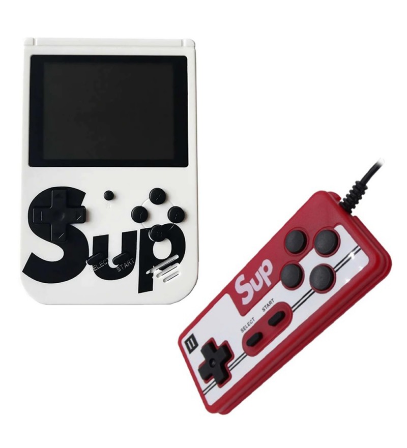 Consola Sup Game Box Plus con 400 Juegos/A.V + Control Remoto - Blanco/Rojo