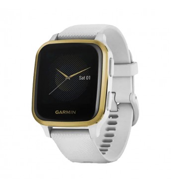 Reloj GPS Smartwatch Garmin Venu SQ/ Edición Música - Blanco/Dorado