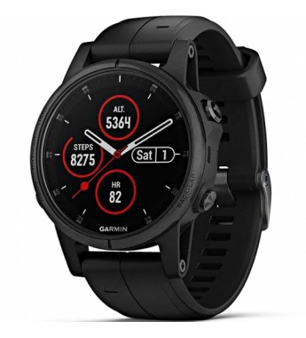 Smartwatch Garmin Fenix 5S Plus Sapphire Edition 010-01987-03 con GPS/GLONASS/Wi-Fi/Bluetooth - Negro