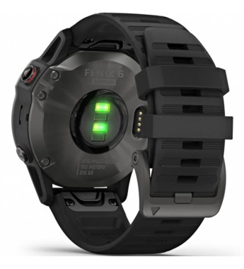 Smartwatch Garmin Fenix 6 de 47mm 010-02158-10 con Pantalla 1.3"/GPS/Wi-Fi/Bluetooth (Sapphire) - Negro/Rojo