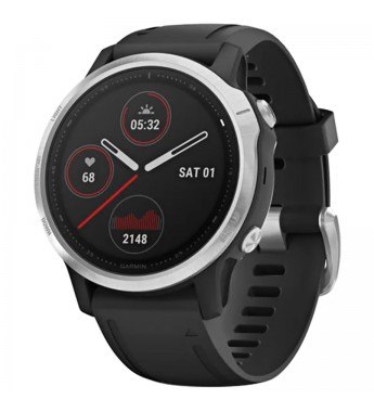 Smartwatch Garmin Fenix 6S de 42mm 010-02159-01 con Pantalla 1.2"/GPS/Wi-Fi/Bluetooth - Plata/Negro