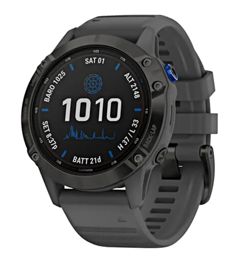 Smartwatch Garmin Fenix 6 Pro de 47mm 010-02410-10 con Pantalla 1.3"/GPS/Wi-Fi/Bluetooth (Solar) - Negro