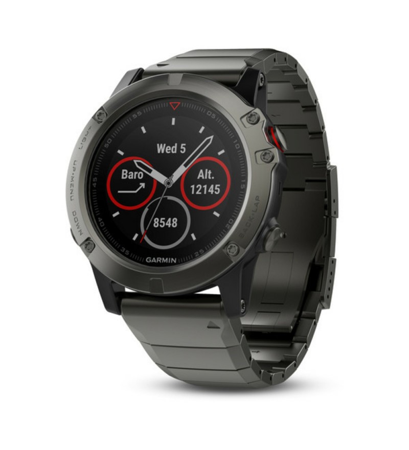 Smartwatch Garmin Fenix 5X Sapphire Edition 010-01733-04 con Bluetooth/Wi-Fi/GLONASS - Slate Gray