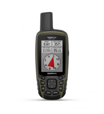 GPS Garmin GPSMAP 65s Multi Band Multi GNSS With Sensors 010-02451-10 IPX7/16GB/GLONASS/Brújula - Negro