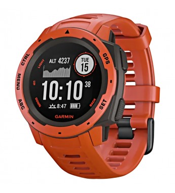 Smartwatch Garmin Instinct 010-02064-02 con Pantalla 0.9" Bluetooth/10 ATM - Rojo fuego