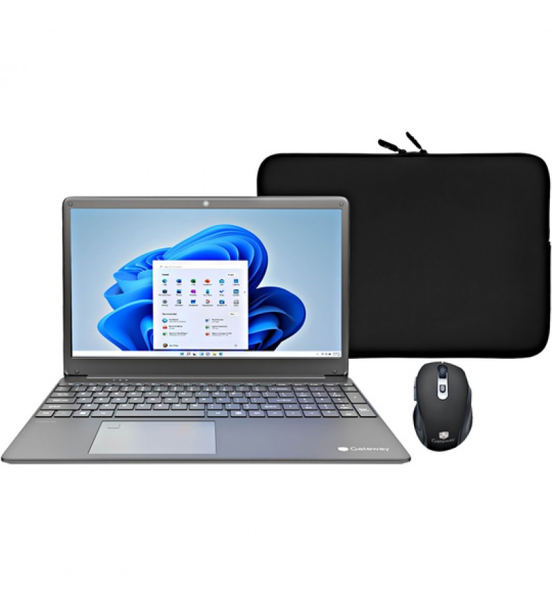 Notebook Gateway Ultra Slim GWNC31514-BK de 15.6" FHD con Intel Core I3-1115G4/4GB RAM/128GB SSD/W11H - Gris