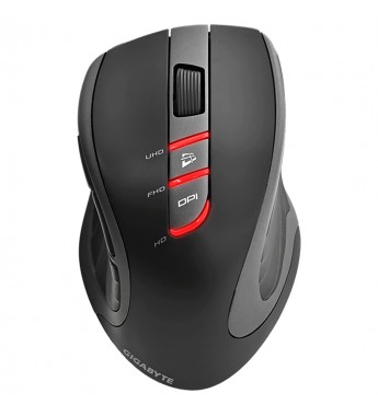 Mouse Inalámbrico Gigabyte Aire M60 3200DPI Ajustable/7 Botones - Negro