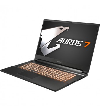 Notebook Gigabyte Aorus 7 Gaming KB-7US1130SH de 17.3" FHD con Intel Core i7-10750H/16GB RAM/512GB SSD/GeForce RTX 2060 de 6GB/144Hz/W10 - Negro