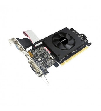 Placa de Vídeo Gigabyte Geforce GT 710 2GB GDDR5 / 64bit / Dual Link HDMI / DVI-I / VGA