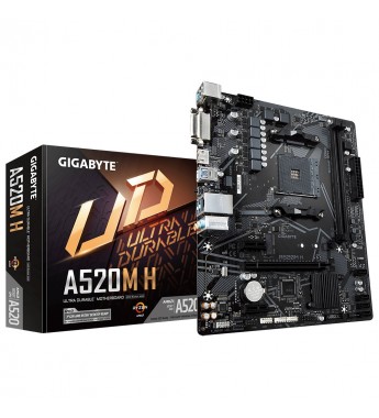 Placa Madre Gigabyte A520M H AM4/MicroATX/DDR4