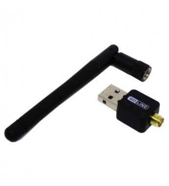 Adaptador Wi-Fi USB GoLine GL-06T de 150Mbps en 2.4GHz - Negro