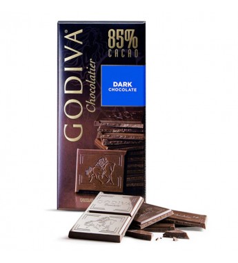 Barra de Chocolate Negro Godiva Chocolatier / 85% de Cacao - 100mg
