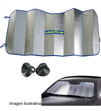 Protector Solar de Parabrisas Goodyear GY-WSS-109-SB 130x60cm - Plateado
