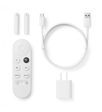 Conversor de TV Google Chromecast TV GA01919-CA 4K con HDMI/Control Remoto/Chromecast/Wi-Fi - Blanco