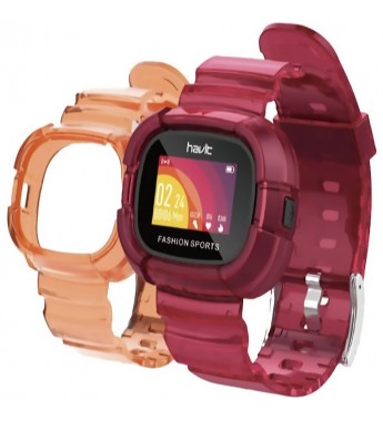 Smartwatch Havit Youth Sports Smartwatch M90 con Pantalla 1.14" IP68 - Rojo/Naranja