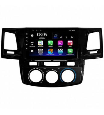 Central Multimedia Hetzer A1 de 9" para Toyota Hilux (Aire Analógico) 2012 con Bluetooth/GPS/Wi-Fi - Negro