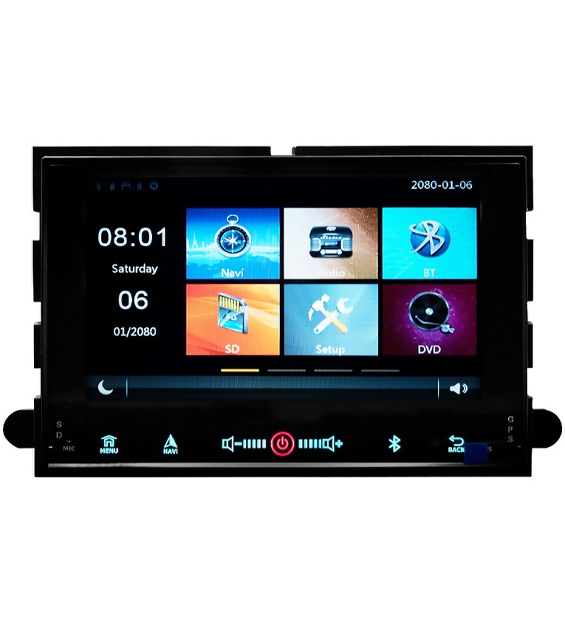 Central Multimedia Hetzer S500A de 8” para Chevrolet Onix 2016/18 con Bluetooth/GPS – Negro