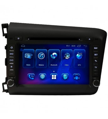 Central Multimedia Hetzer S650 de 8” para Honda Civic 2015/16 con Bluetooth/GPS/A6 – Negro