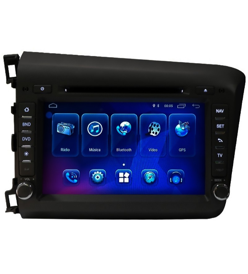 Central Multimedia Hetzer S650 de 8” para Honda Civic 2015/16 con Bluetooth/GPS/A6 – Negro