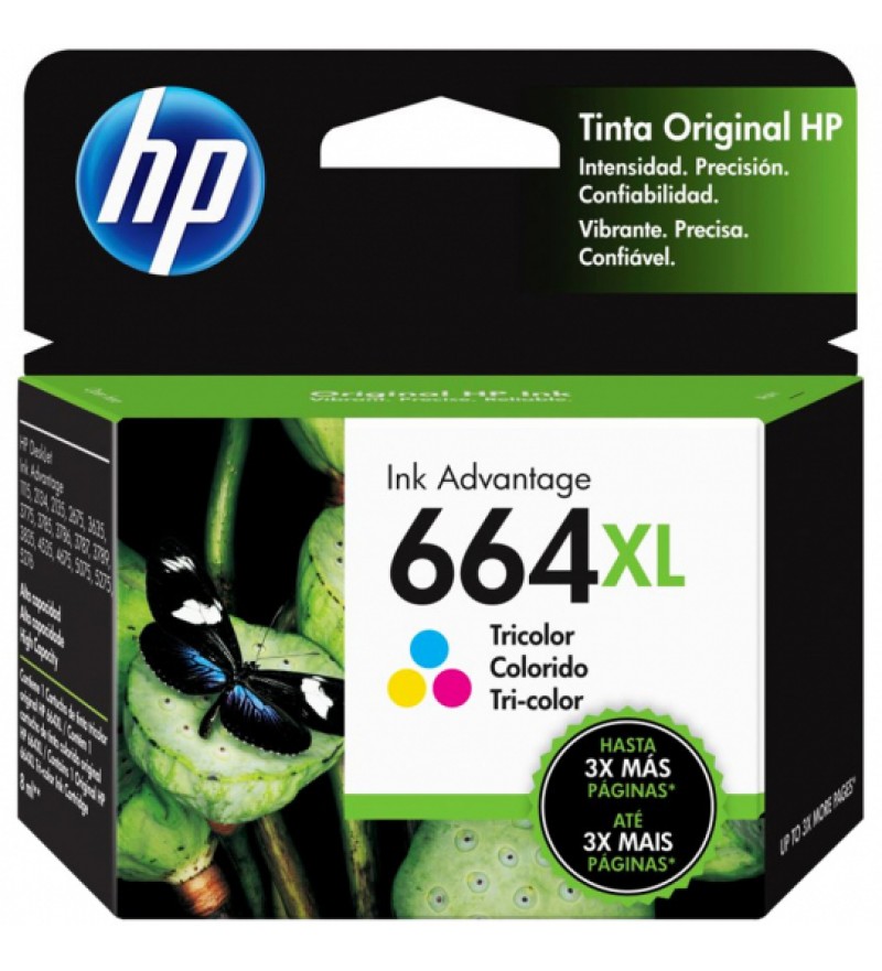 Cartucho de Tinta HP 664XL F6V30AL 8mL - Tricolor