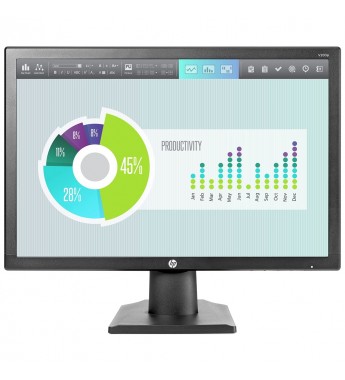  Monitor LED HP de 19.5" V203p HD+ VGA/Bivolt - Negro