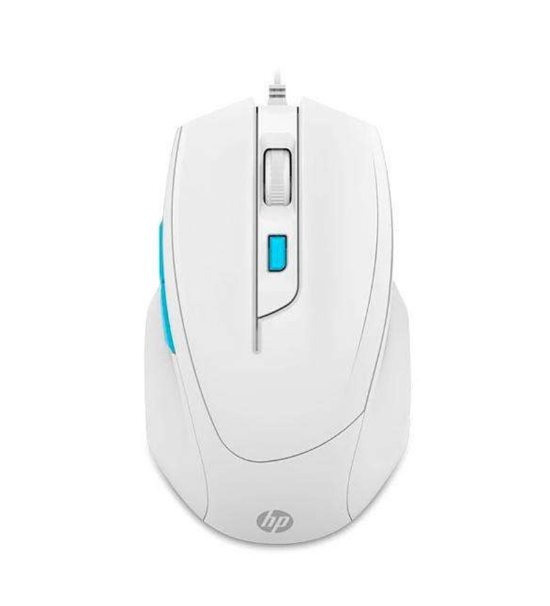 Mouse Gaming HP M150 con 6 botones y 1600 de DPI ajustable - Blanco