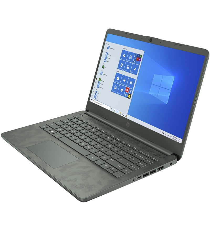 Notebook HP 14-dq2089wm de 14" HD con Intel Core i3-1115G4/8GB RAM/256GB SSD/W10 - Digi Camo + Mouse KlipXtreme Ebony KMO-250BL