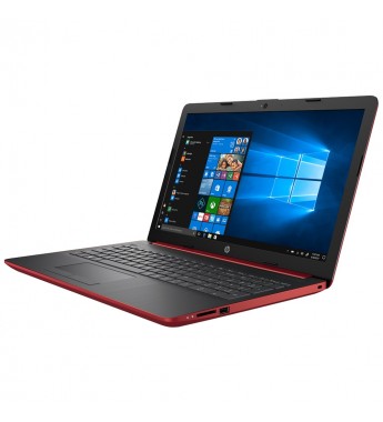 Notebook HP 15-da0011la de 15.6" HD con Intel i5-8250U/8GB RAM/1TB HDD/GeForce MX110 de 2GB/W10 - Rojo/Negro