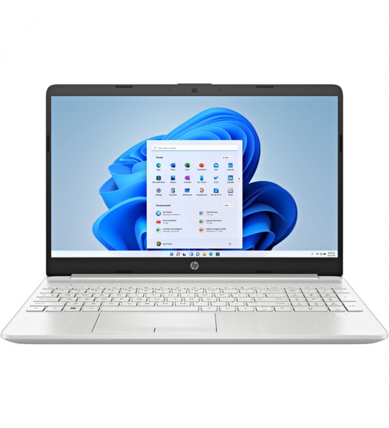 Notebook HP 15-dw1053dx de 15.6" HD con Intel Celeron N4120/4GB RAM/128GB SSD/W11 - Natural Silver