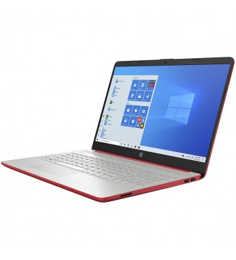 Notebook HP 15-dw1081wm de 15.6" HD con Intel Pentium Gold 6405U/4GB RAM/500GB HDD/W10 - Scarlet Red