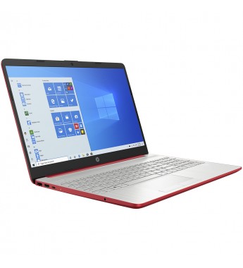 Notebook HP 15-dw1081wm de 15.6" HD con Intel Pentium Gold 6405U/4GB RAM/500GB HDD/W10 - Scarlet Red + Mouse Gaming HP M160