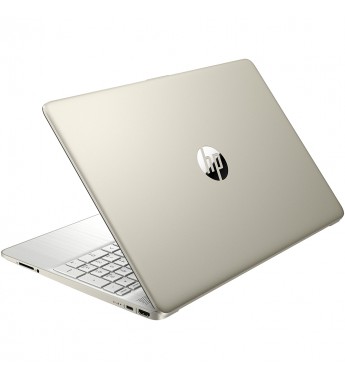 Notebook HP 15-ef1072wm de 15.6" HD con AMD Athlon 3050U APU/4GB RAM/128GB SSD/W11 - Pale Gold + Mouse y Funda HP